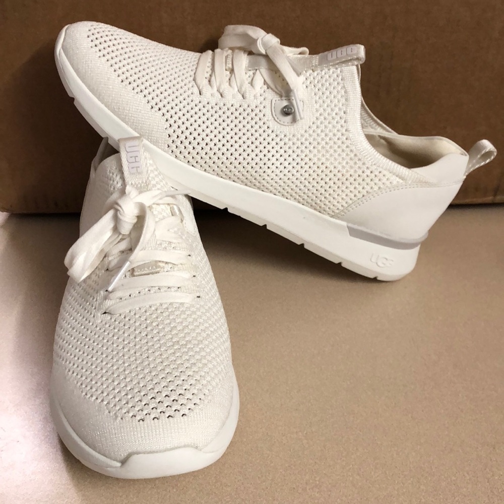UGG Tay Knit Trainers aka Sneakers “triple white” sz 12 womens/ 10.5 mens no box